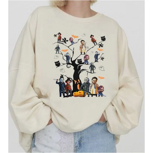 Horror character movie on the tree Halloween 2023 Shirt