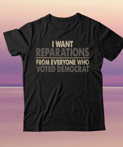 I want reparations from everyone who voted Democrat 2022 Shirts