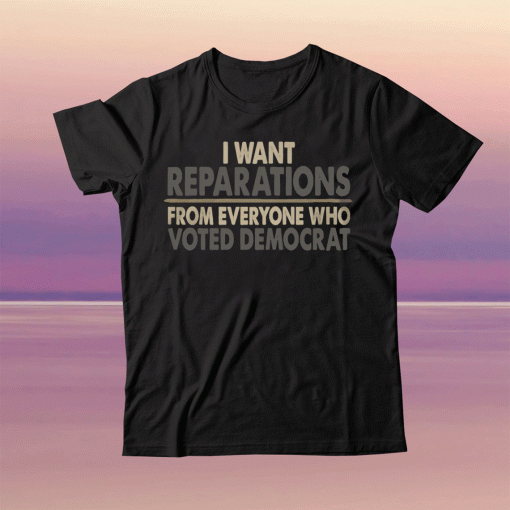 I want reparations from everyone who voted Democrat 2022 Shirts