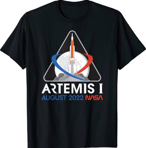 Artemis 1 Mission Patch Launch Date August 2022 Vintage TShirt