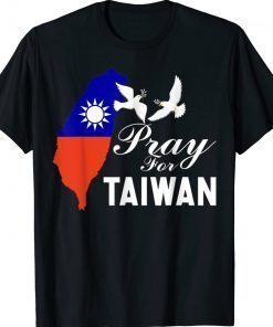 Pray For Taiwan Support Taiwanese Flag Heart Unisex TShirt