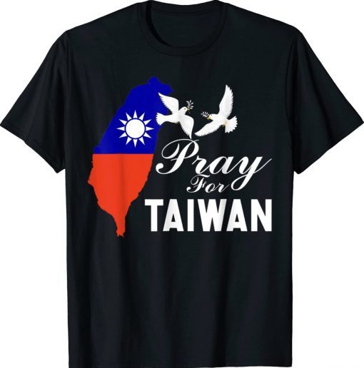 Pray For Taiwan Support Taiwanese Flag Heart Unisex TShirt