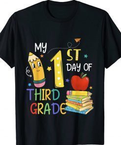 Funny Back To School My First Day Of 3rd Grade Colorful Shirts