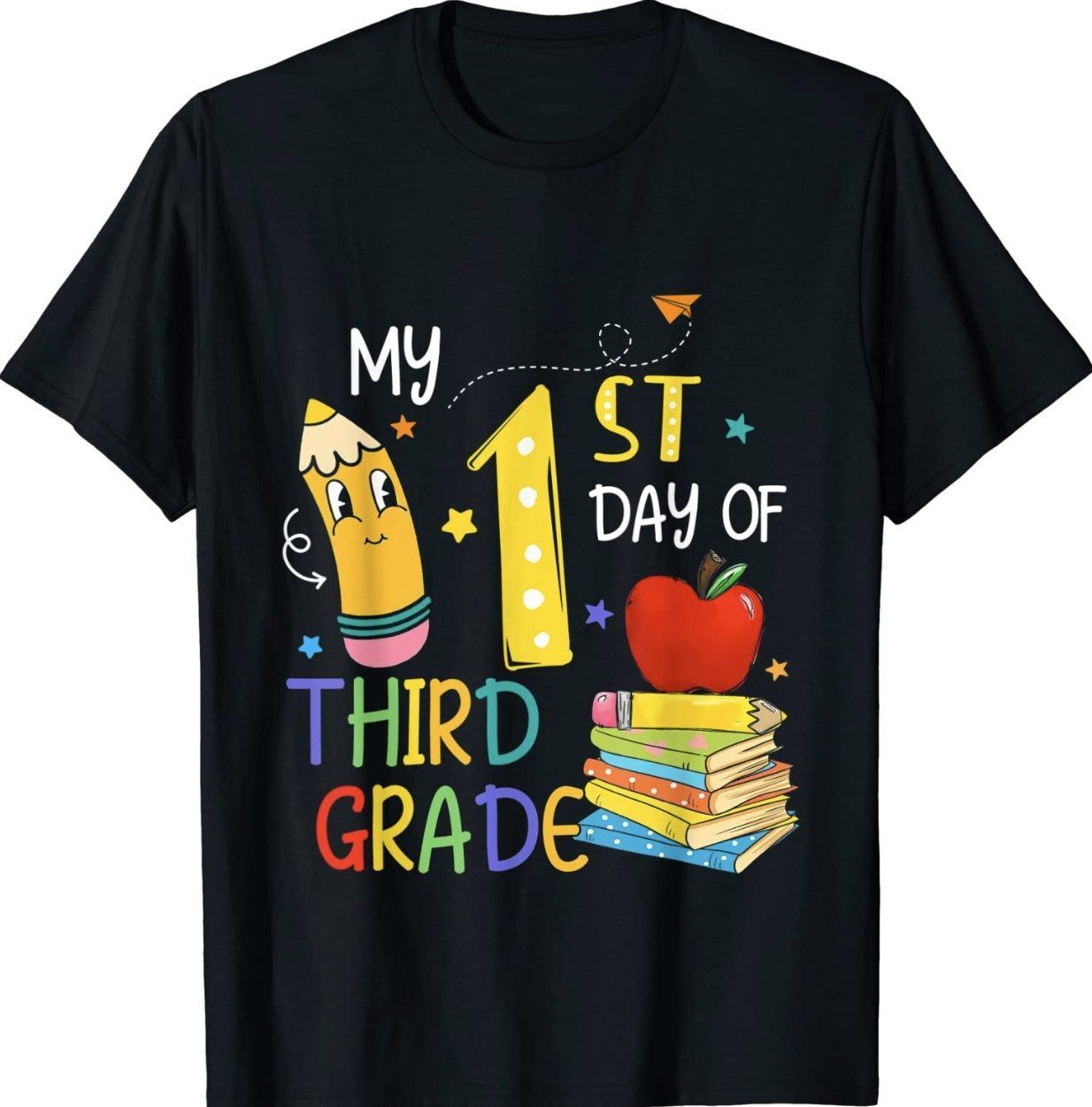Funny Back To School My First Day Of 3rd Grade Colorful Shirts