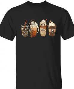 Horror movie and coffee halloween funny shirts
