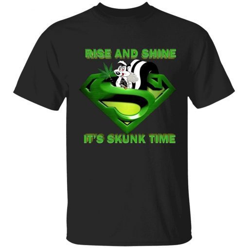 Squirrel rise and shine it’s skunk time unisex tshirt