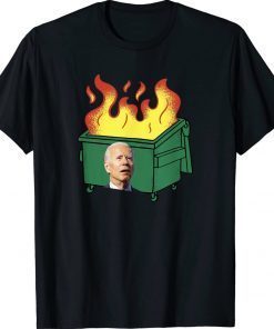 Biden Dumpster Fire Funny Confused Biden Anti Biden 2024 TShirt