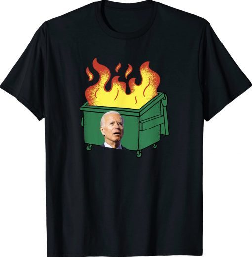 Biden Dumpster Fire Funny Confused Biden Anti Biden 2024 TShirt