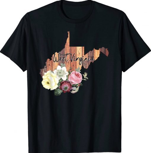 West Virginia Mountain Mama Almost Heaven Flowers 2022 TShirt