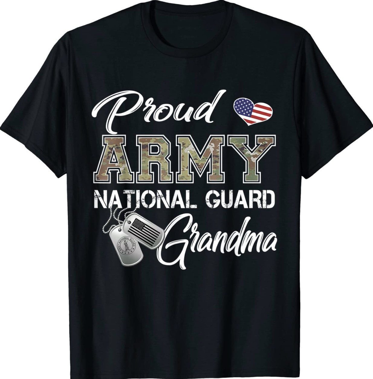 Proud Army National Guard Grandma Military Pride Unisex TShirt