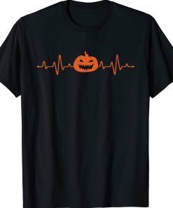 Pumpkin Heartbeat Funny Halloween Party Love Pumpkins Pulse Unisex TShirt