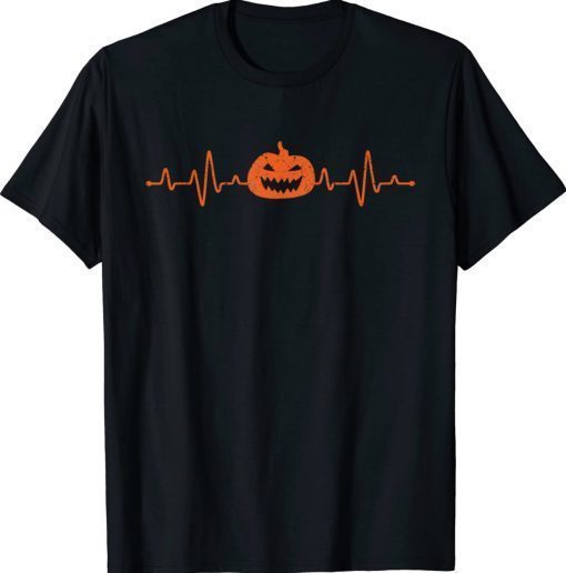 Pumpkin Heartbeat Funny Halloween Party Love Pumpkins Pulse Unisex TShirt