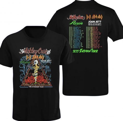 The Stadium Tour 2022 Defs Leppards Motley Crues Poisons Joan Jetts Vintage TShirt