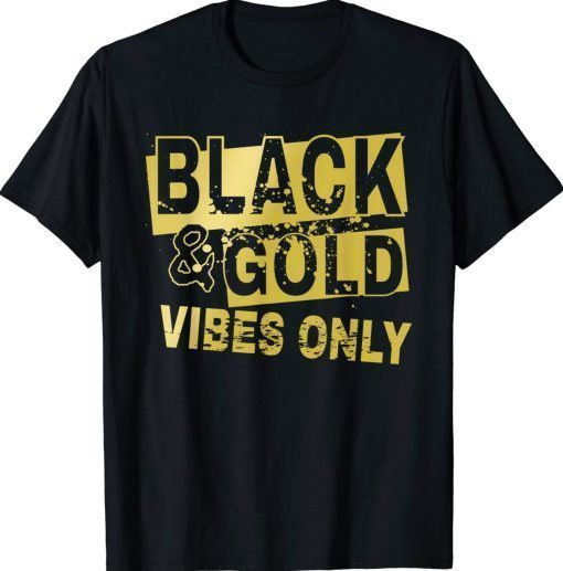 Black and golds cool unisex shirts