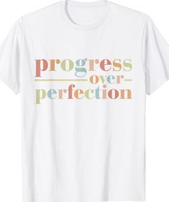 Back To School Progress Over Perfection Teachers Retro Shirts