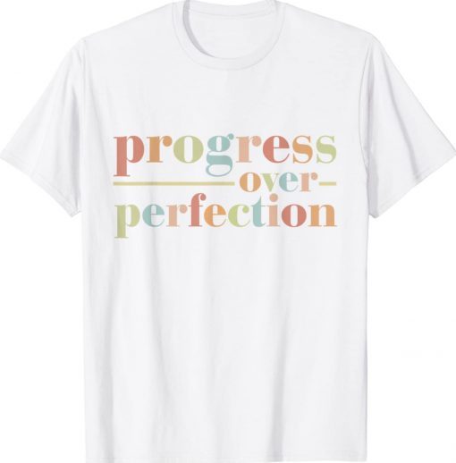 Back To School Progress Over Perfection Teachers Retro Shirts