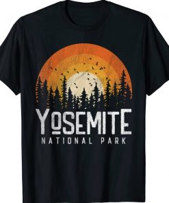 Yosemite US National Park Retro Style 70s 80s Unisex TShirt