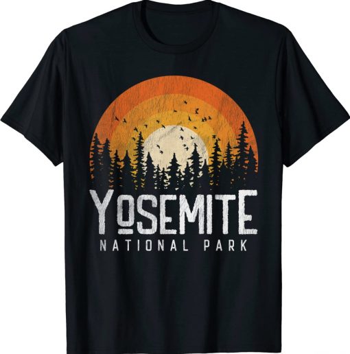 Yosemite US National Park Retro Style 70s 80s Unisex TShirt