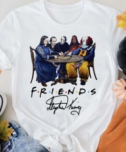 Vintage Horror Characters Friends Signature Horror Squad Halloween TShirt