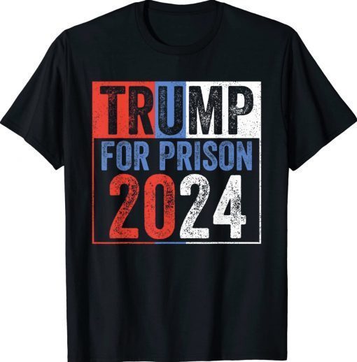 Anti-Trump America Flag Trump Prison 2024 Unisex TShirt