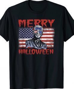Merry Halloween Flag Biden Distressed Shirts