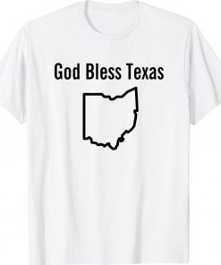 God Bless Texas Ohio Map T-Shirt