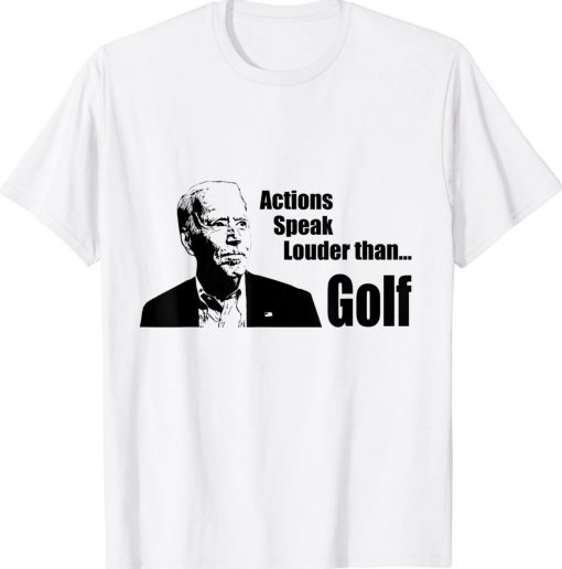 Action Speaks Louder Than Golf Dark Brandon Biden Golfing Unisex TShirt