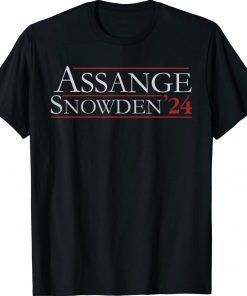Assange Snowden 24 Vintage TShirt