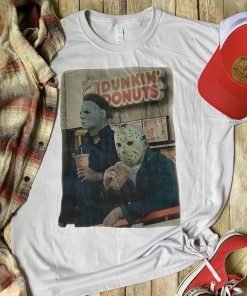 Vintage Halloween Horror Dunkin Donuts Horror Movie TShirt