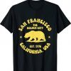 San Francisco Retro California Bear Travel Gift TShirt