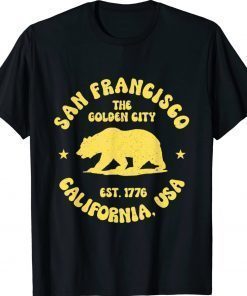 San Francisco Retro California Bear Travel Gift TShirt