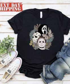Halloween Horror Movie Floral Unisex TShirt