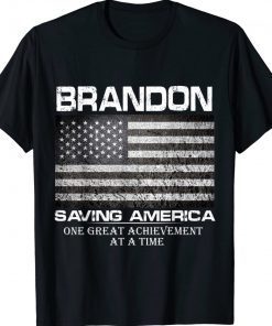 Official US Flag Dark Brandon Saving America TShirt