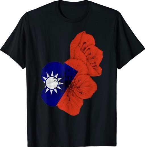 Taiwan Flag Plum Blossom Taiwan Support Unisex TShirt