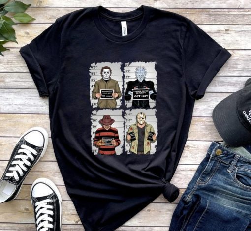 Horror Mugshot Horror Movie Characters 80s Horror TShirt