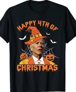 Happy 4th Of Christmas Confused Biden Witch Scary Halloween 2022 Shirts