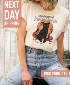 It's Just A Bunch Of Hocus Pocus Halloween Black Cat 2023 Shirts