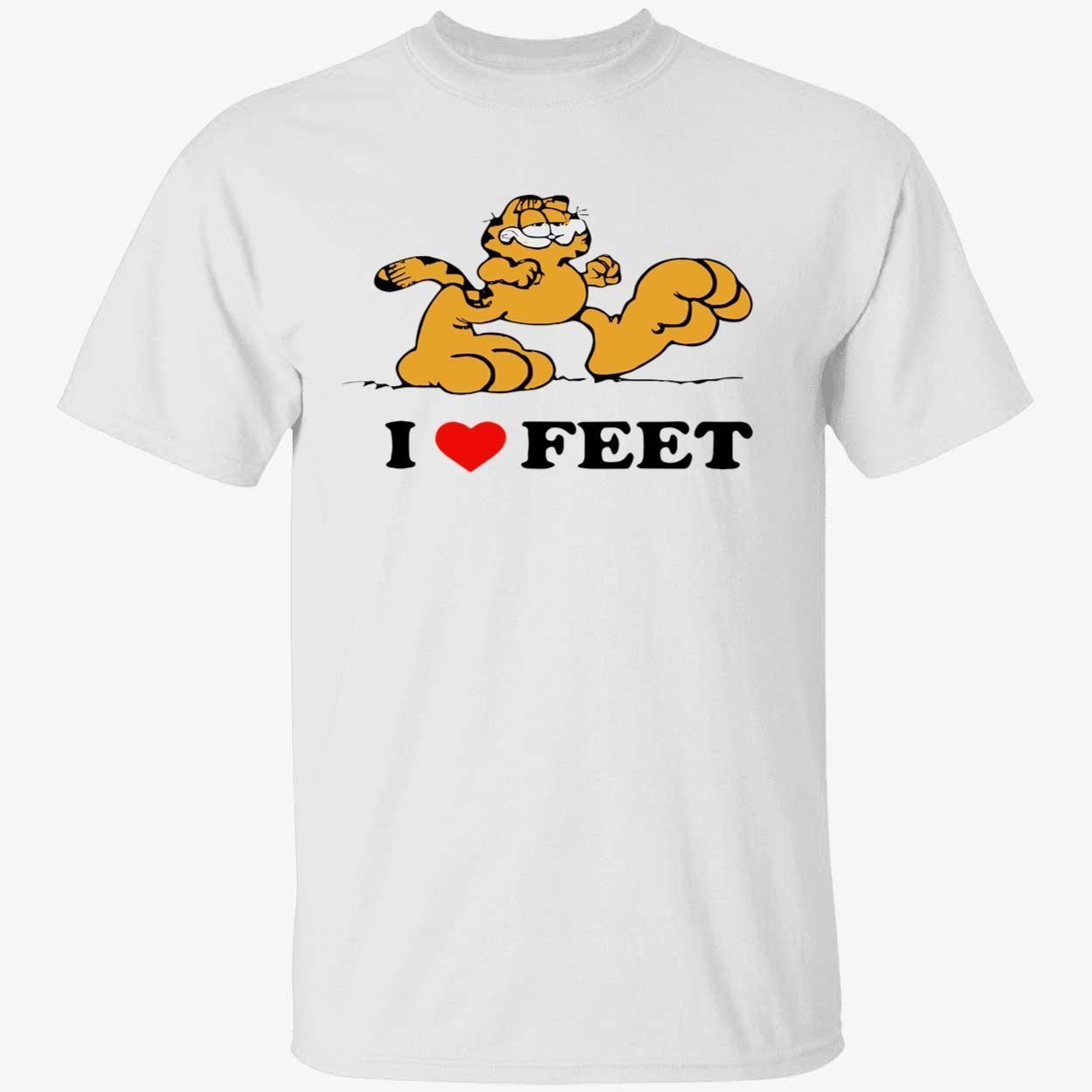 I love feet garfield vintae tshirt