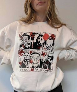 Vintage Horror Movie Tarot Cards Halloween Horror Movie Unisex TShirt