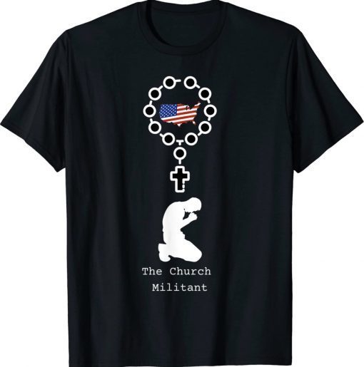 Soldier Prayer Rosary Beads United States American Flag Vintage TShirt