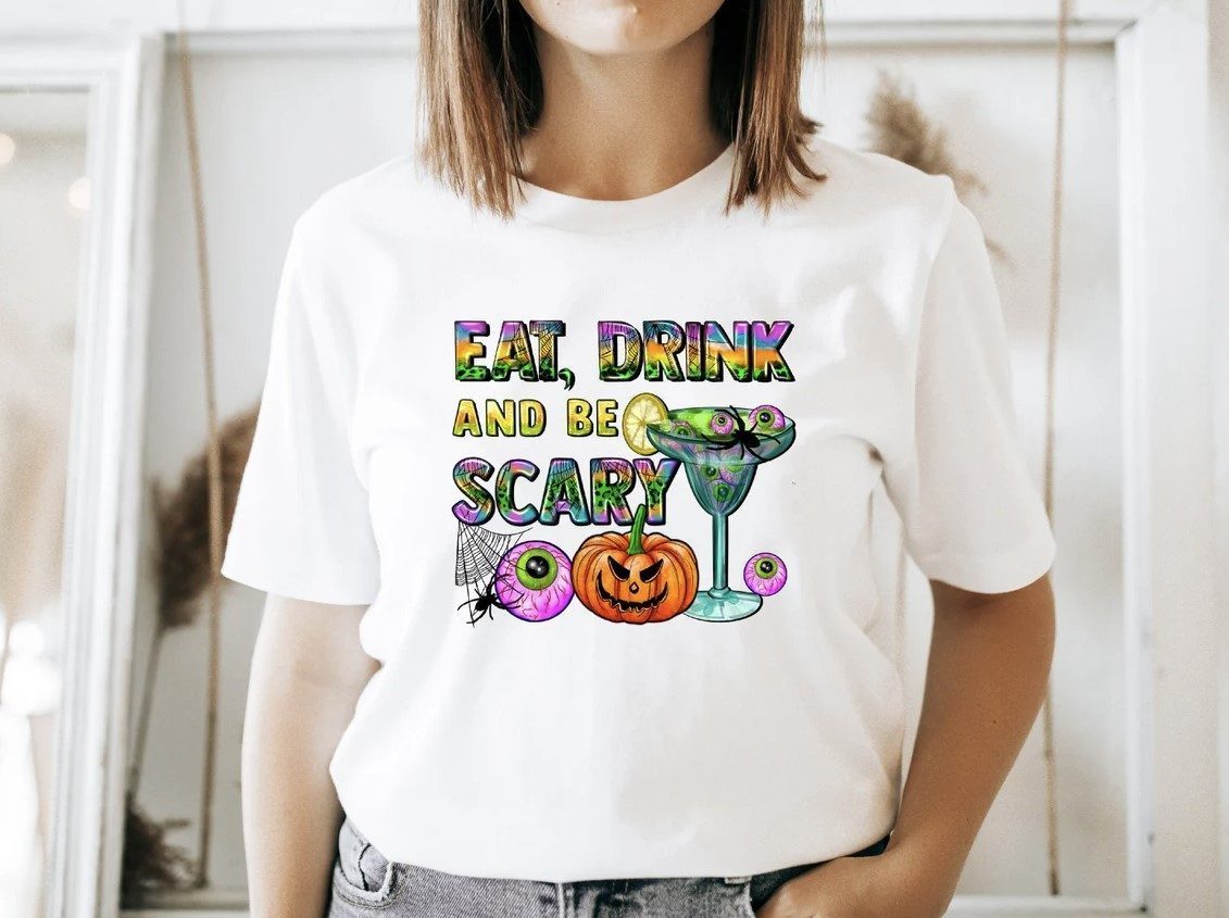 Eat Drink And Be Scary Halloween Fall Latte 2022 Shirts