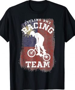 BMX Bike Taiwan Flag Biking Cycling Racing BMX Vintage TShirt