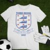 Three Irons On A England Lionesses Euro Kit Flag White Vintage TShirt