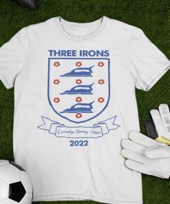 Three Irons On A England Lionesses Euro Kit Flag White Vintage TShirt