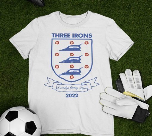 Three Irons On A England Lionesses Euro Kit Flag White Vintage TShirt