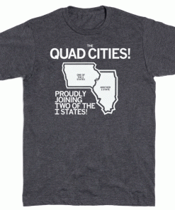 THE QUAD CITIES CONNECTING 2 OF THE I STATES UNISEX TSHIRT