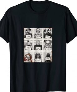 Halloween Creepy Legends Killer Mugshots Horror Fan Shirts