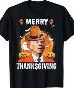Biden Confused Merry Thanksgiving For Halloween Funny Shirts