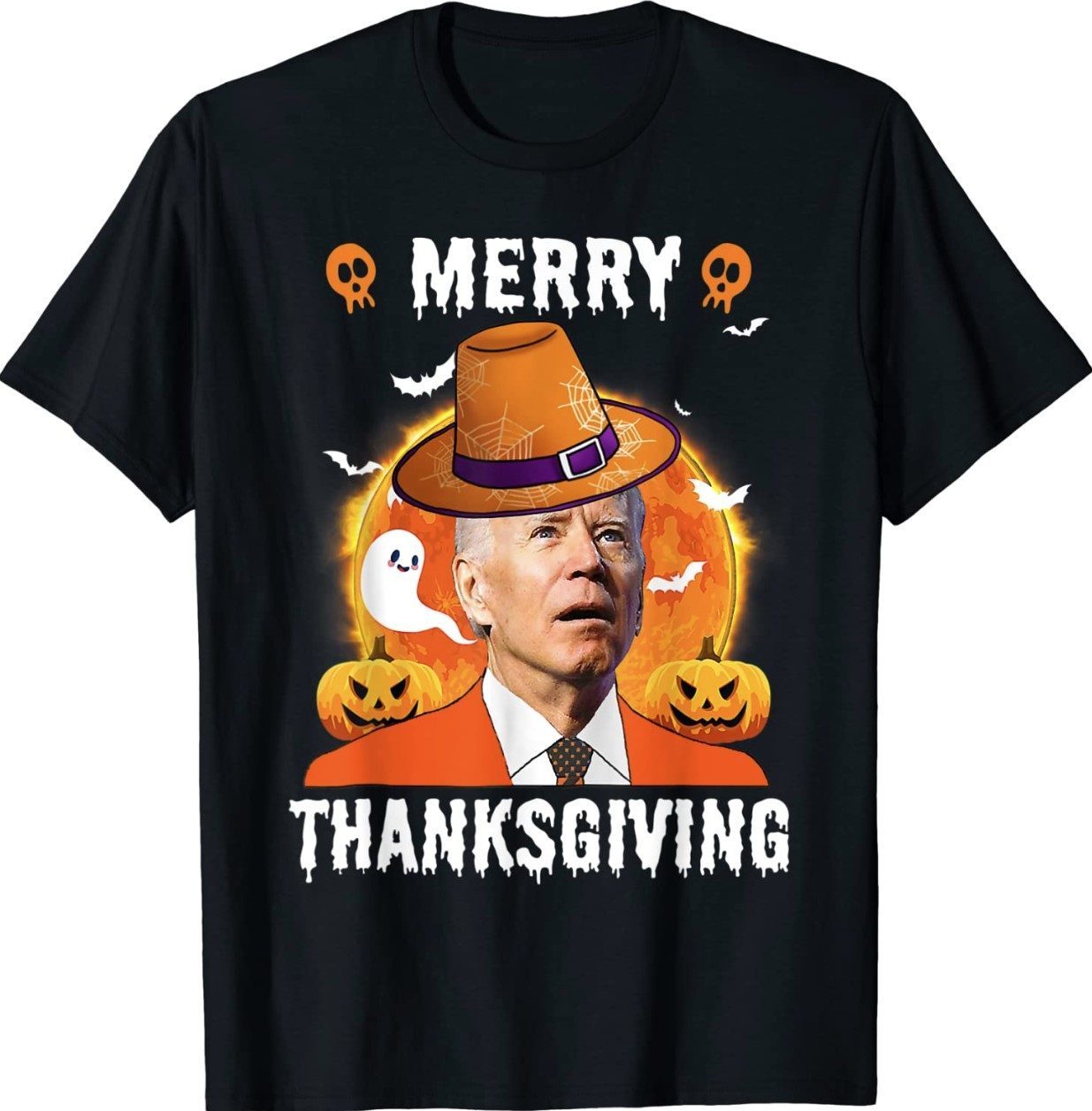 Biden Confused Merry Thanksgiving For Halloween Funny Shirts