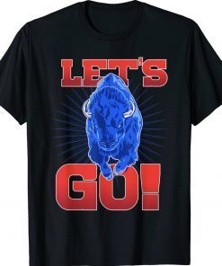 WNY Pride Red & Blue Buffalo Let's Go Buffalo Tee Shirt